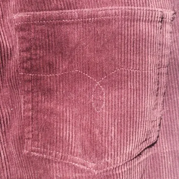 Ralph Lauren Jeans Co Corduroy Pants Womens 14 Purple Plum Wide Wale Flare Leg